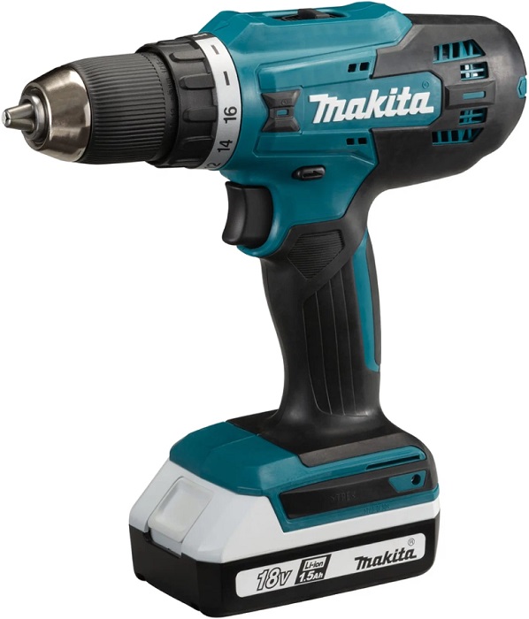 Дрель-шуруповерт аккумуляторная Makita DF488DWE; 1500 мАч/18