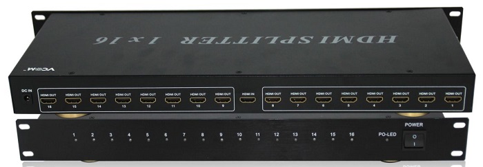 Видеосплитер HDMI VCOM DD4116; 16 портов;