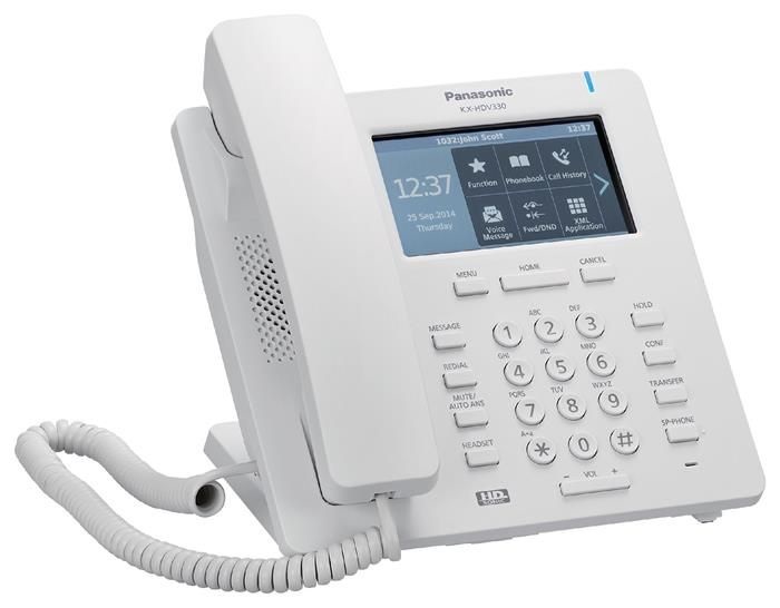 SIP-телефон Panasonic KX-HDV330RU; LED-дисплей 4.3"(480x272), 12