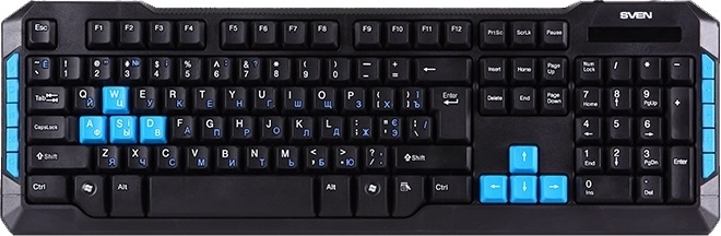 Клавиатура Sven Challenge 9500 (SV-008370); мембранная;