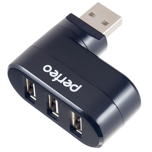 USB-хаб Perfeo (PF-VI-H024); 3 порта; черный