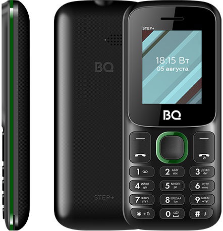 Мобильный телефон BQ Step+NewBlack Green (BQ-1848);