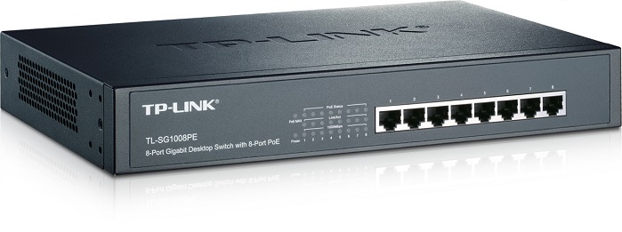 Коммутатор TP-Link TL-SG1008PE; 8xRJ-45(POE); 10/100/1000 Мбит/сек;
