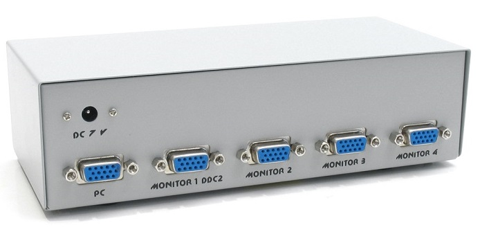 Видеосплитер VGA Cablexpert GVS124; 4 порта;
