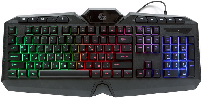 Клавиатура Gembird KB-G410L; мембранная; 10 доп.+12