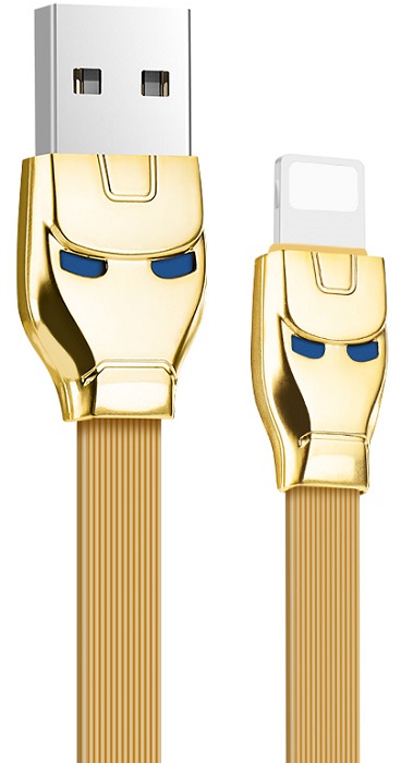 Кабель AM/Lightning hoco U14 Steel man