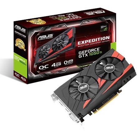 Видеокарта nVidia GTX 1050Ti Asus EX-GTX1050TI-O4G