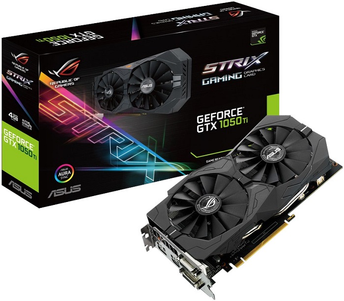 Видеокарта nVidia GTX 1050Ti Asus STRIX-GTX1050TI-4G-GAMING