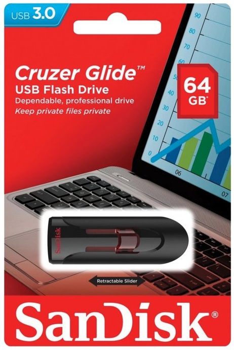 USB-флэш 64 ГБ SanDisk Cruzer Glide