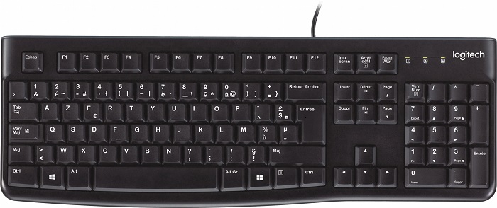 Клавиатура Logitech K120 (920-002522/920-002508/920-002583); USB; черный