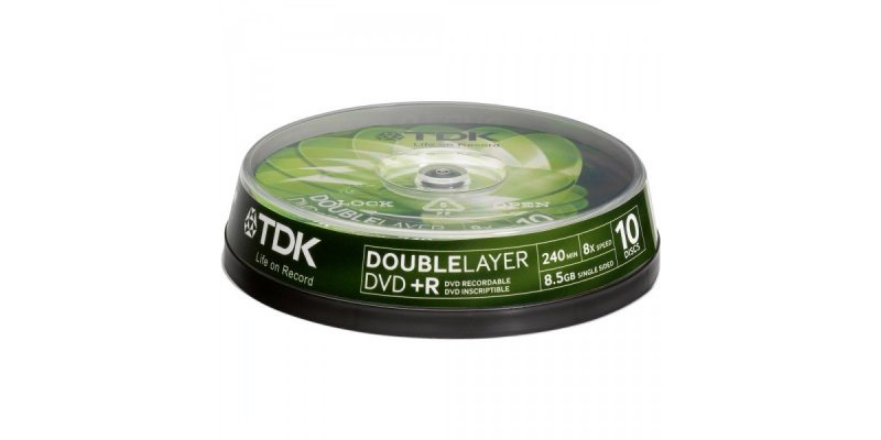 Диск DVD+R TDK Cake Box Dual
