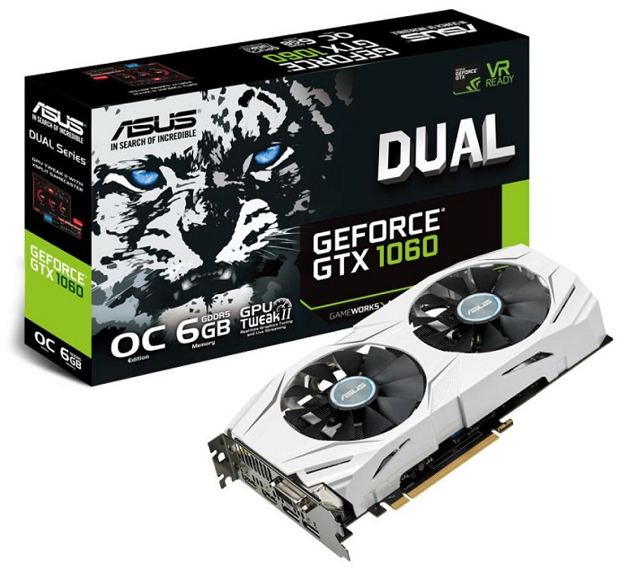 Видеокарта nVidia GTX 1060 Asus DUAL-GTX1060-O6G