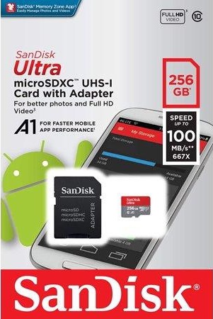 Карта памяти microSDXC 256 ГБ SanDisk