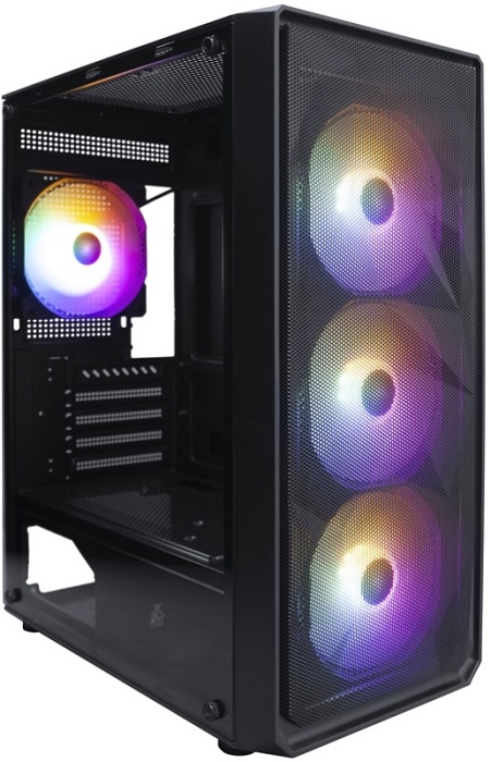 Корпус 1STPLAYER FD3-M (FD3-M-BK-4F1); mATX; Midi-Tower;