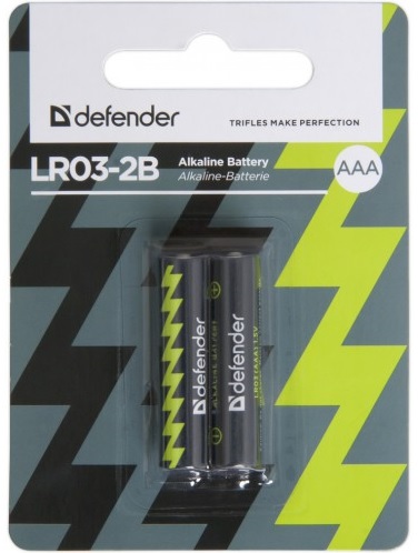 Батарейка AAA Defender LR03-2B (56003); щелочная;