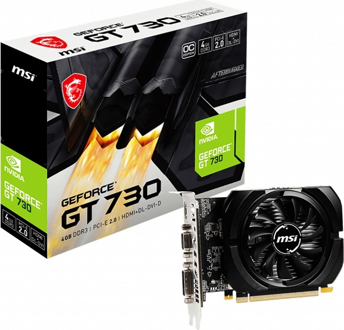 Видеокарта nVidia GT 730 MSI N730K-4GD3/OCV1;