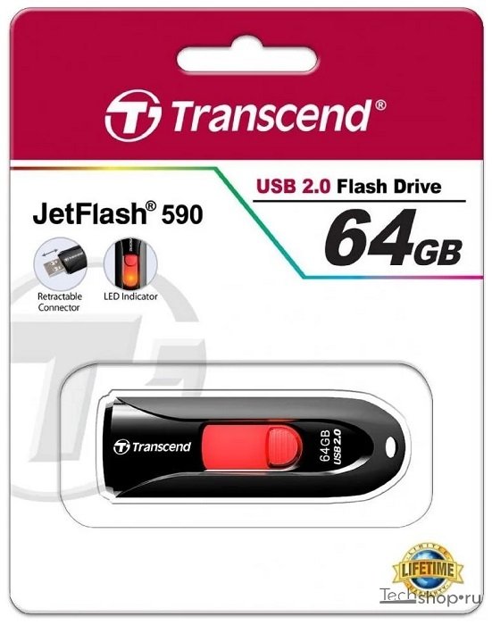 USB-флэш 64 ГБ Transcend 590K (TS64GJF590K);