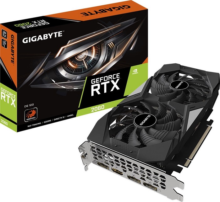 Видеокарта nVidia RTX 2060 Gigabyte GV-N2060D6-12GD;