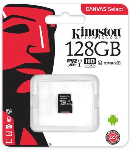 Карта памяти microSDXC 128 ГБ Kingston
