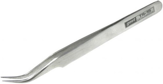 Пинцет изогнутый антимагнитный Goot TS-15; 115