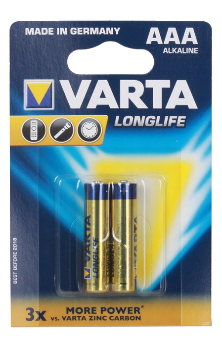 Батарейка AAA Varta LONG LIFE (4103113412);