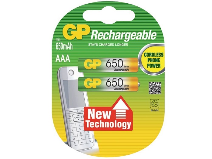 Аккумулятор AAA 650mAh GP (GP 65AAAHC-2CR2);