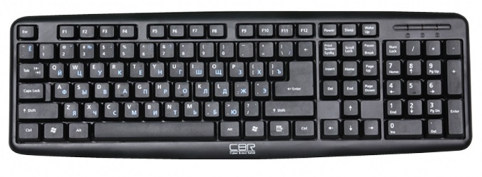 Клавиатура CBR KB 106; PS/2; черный