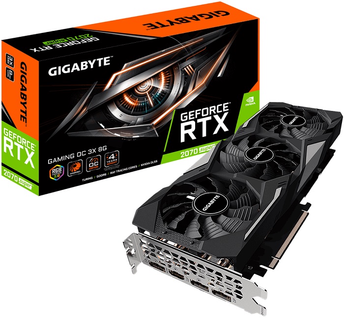 Видеокарта nVidia RTX 2070 SUPER Gigabyte