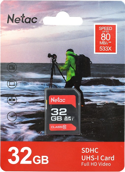 Карта памяти SDHC 32 ГБ Netac