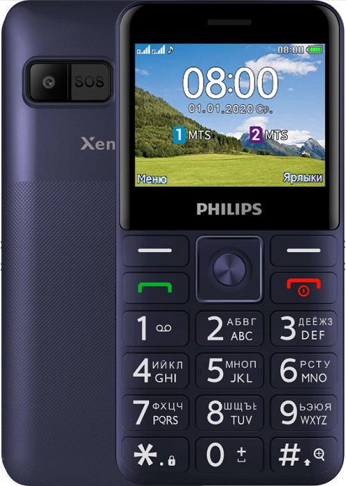 Мобильный телефон Philips Xenium E207 Blue;