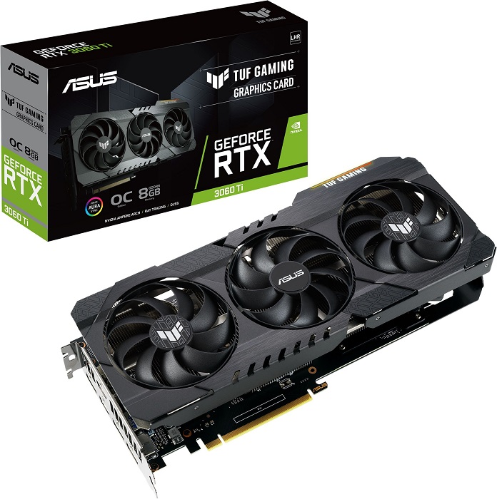Видеокарта nVidia RTX 3060Ti Asus TUF-RTX3060Ti-O8G-V2-GAMING