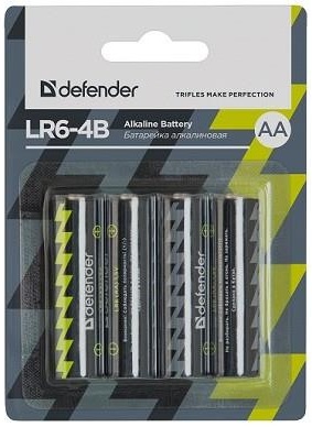 Батарейка AA Defender LR6-4B (56012); щелочная;