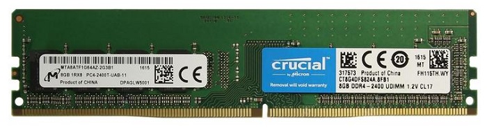 Оперативная память DDR4 8Гб Crucial (CT8G4DFS824A);