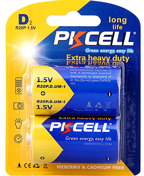 Батарейка D PKCELL Extra Heavy duty