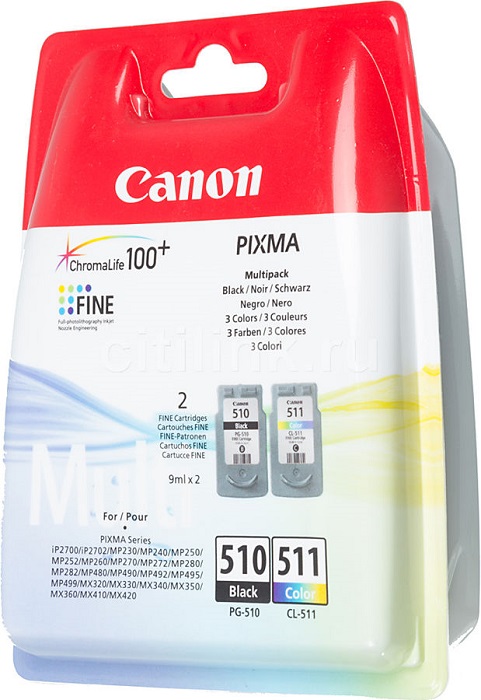 Картридж струйный Canon PG-510/CL-511 (2970B010); для