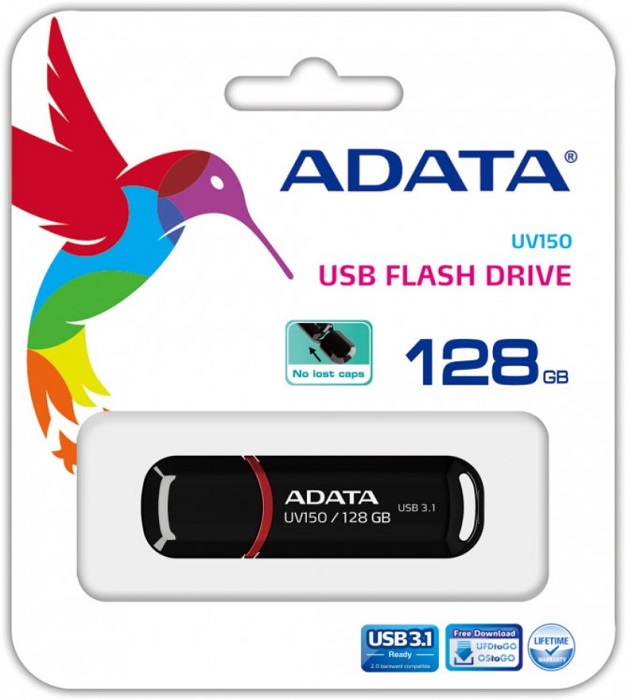 USB-флэш 128 ГБ A-Data UV150 (AUV150-128G-RBK);