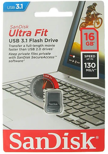 USB-флэш 16 ГБ SanDisk Ultra Fit