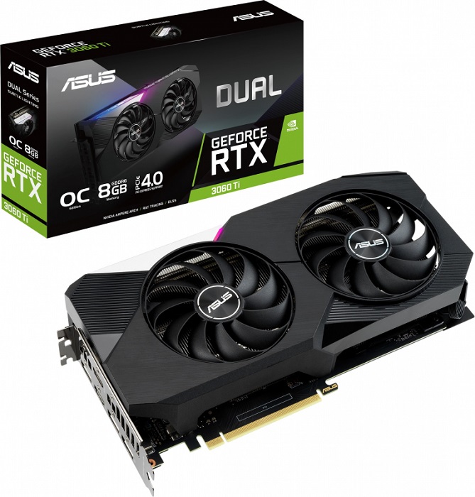 Видеокарта nVidia RTX 3060Ti Asus DUAL-RTX3060TI-O8G-V2