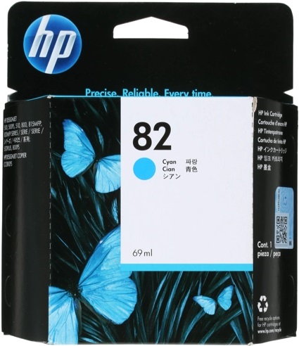 Картридж струйный HP №82 (C4911A); для