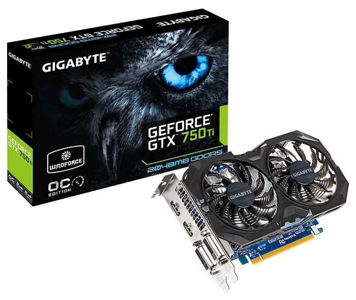 Видеокарта nVidia GTX 750Ti Gigabyte GV-N75TOC2-2GI;