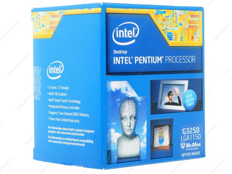 Процессор Intel Pentium G3250; 3.2 ГГц;