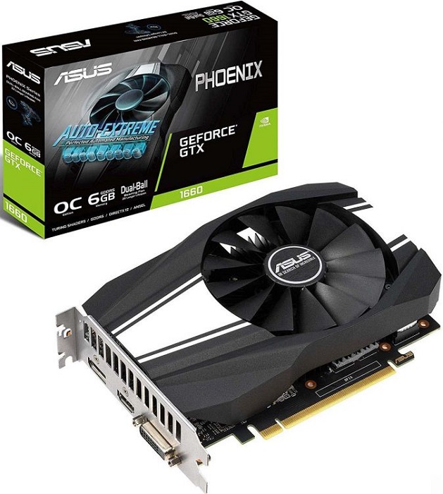 Видеокарта nVidia GTX 1660 Asus PH-GTX1660-O6G