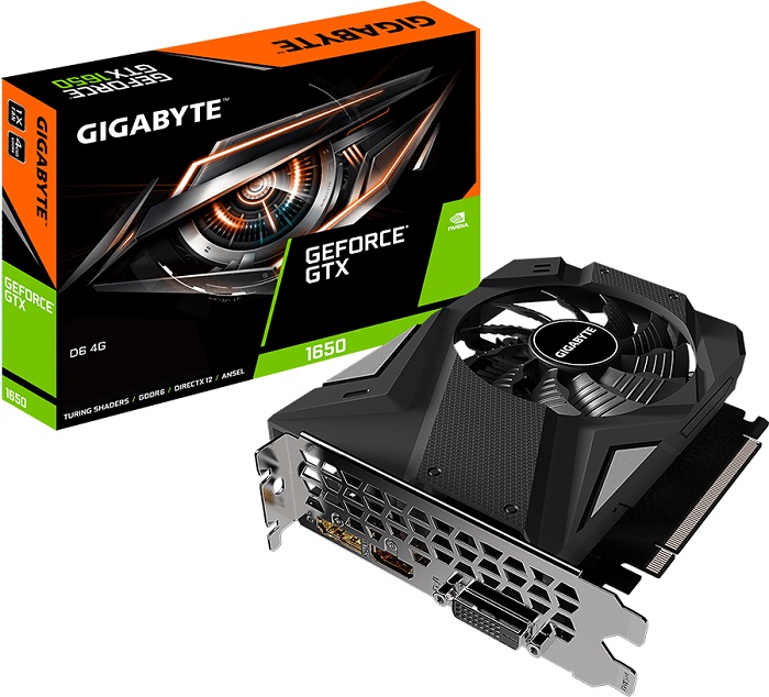 Видеокарта nVidia GTX 1650 Gigabyte GV-N1656D6-4GD;