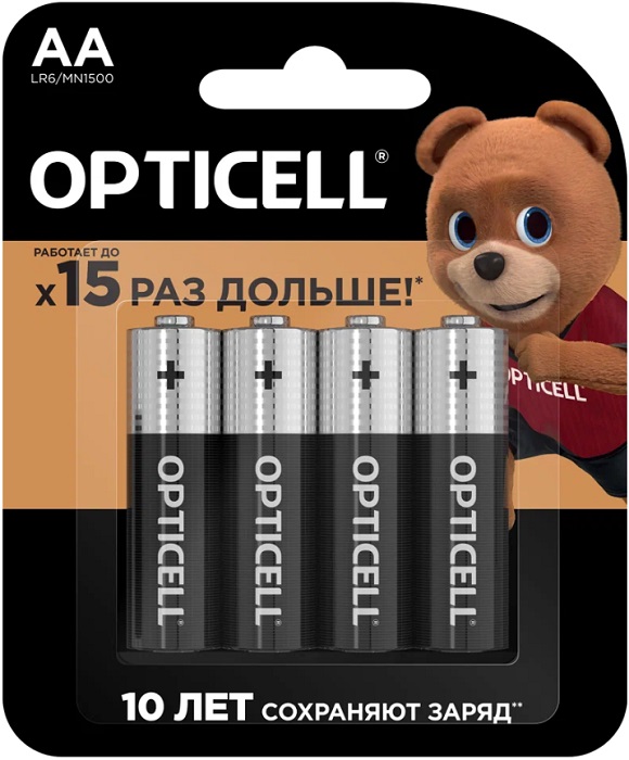 Батарейка AA OPTICELL Basic (LR6/MN1500); щелочная;