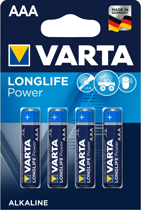 Батарейка AAA Varta LONGLIFE POWER (04903121414);