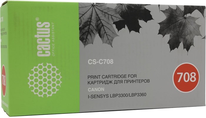 Картридж лазерный Cactus CS-C708; для Canon