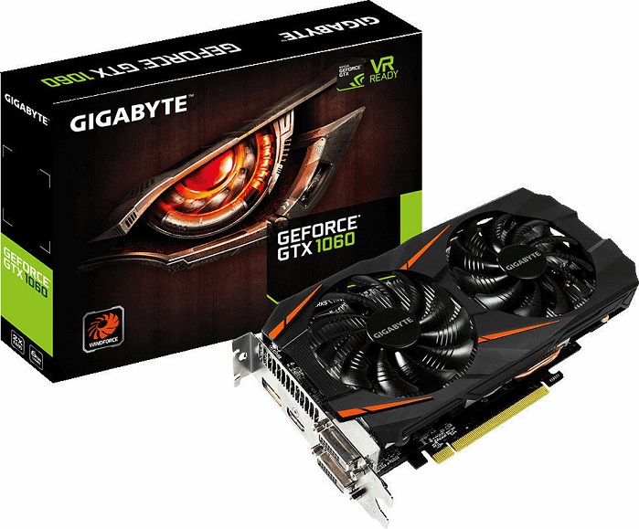 Видеокарта nVidia GTX 1060 Gigabyte GV-N1060WF2-3GD;