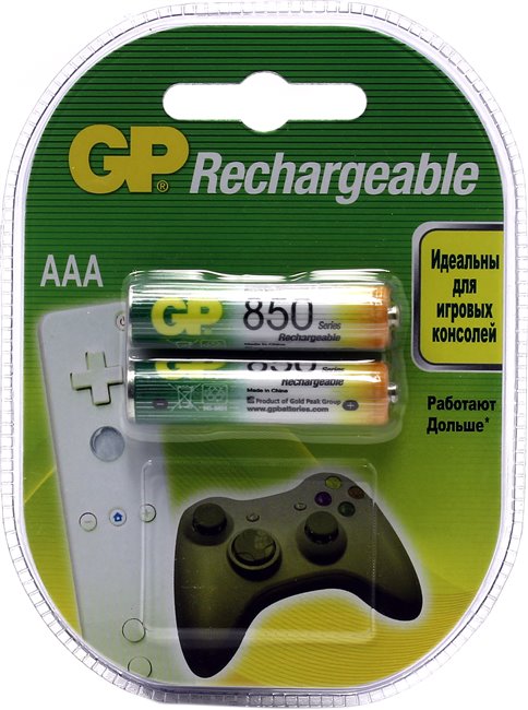 Аккумулятор AAA 850mAh GP (GP 85AAAHC-2CR2);