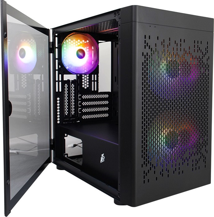 Корпус 1STPLAYER DK D3-B (D3-B-BK-2F1P-1F1); mATX;