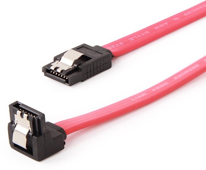 Кабель SATA Cablexpert (CC-SATAM-DATA90-0.3M); 7pin/7pin,защёлка; 0.3